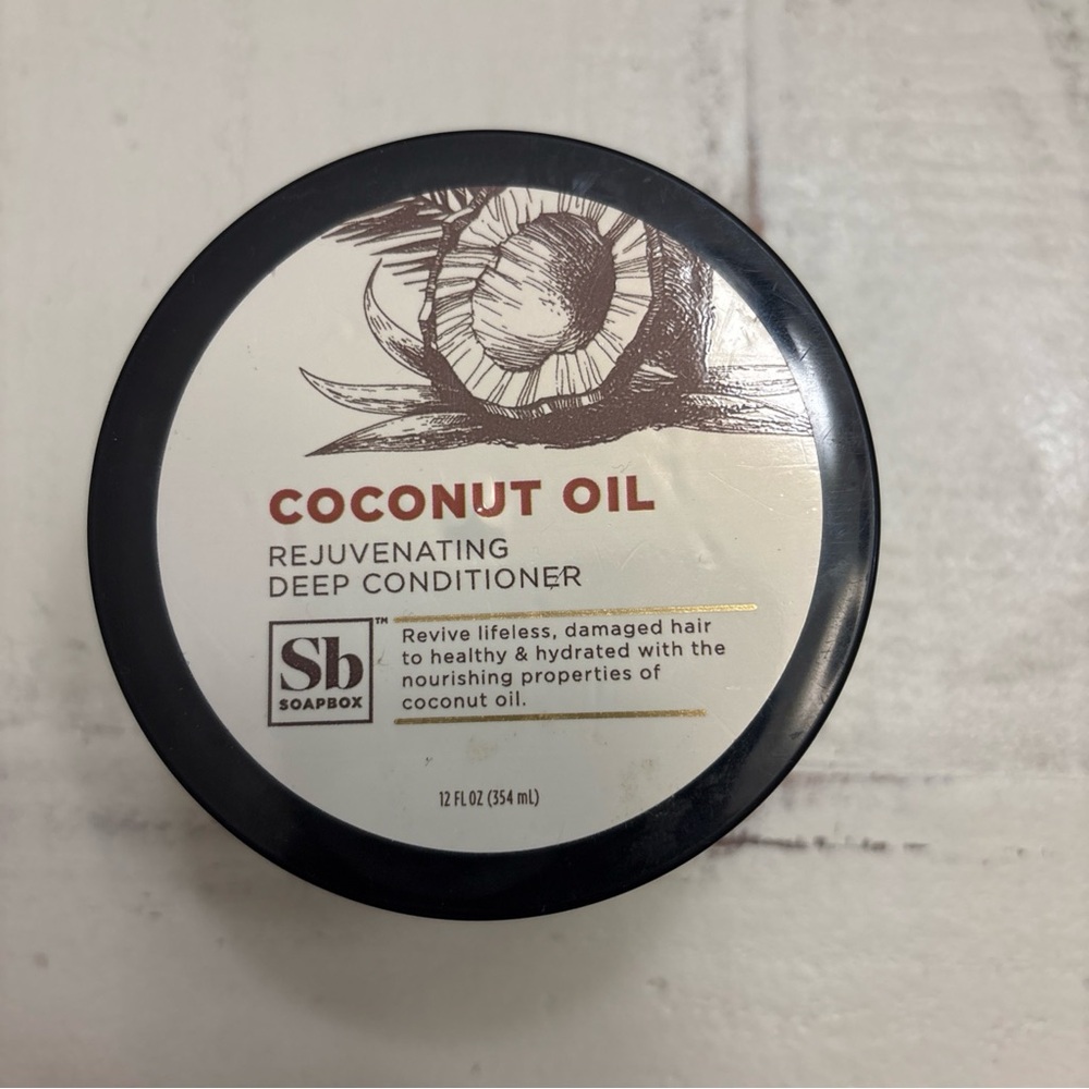 Soapbox Deep Conditioner Hydrating & Rejuvenating Coconut Oil Treatment for N...